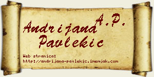 Andrijana Pavlekić vizit kartica